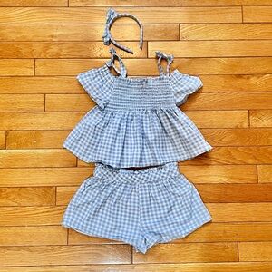 💕Sz 5/6 super cute Tommy Bahama matching 3 piece short set with headband!